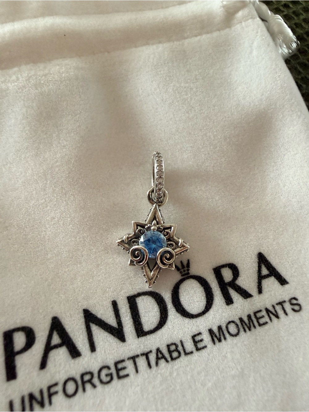 Disney Cinderella Blue Star Pendant Charm